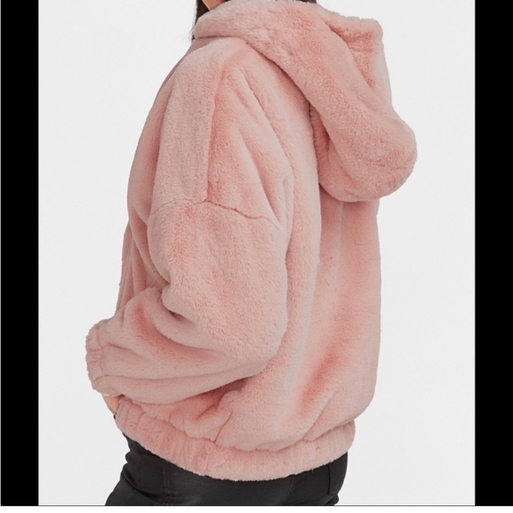 NWT💙 Express Super Soft Fuzzy Hoodie - Picture 14 of 14